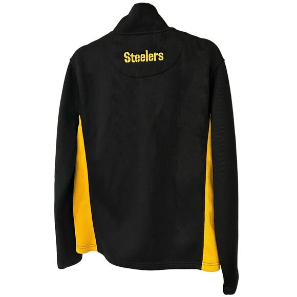 Steelers Unisex Waffle Knit Fleece Lined Full Zip Active Jacket EUC Size Medium - Picture 6 of 10